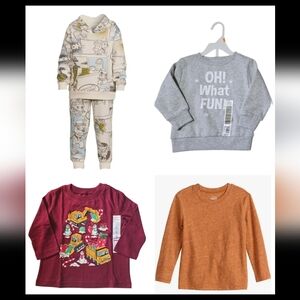 Bundle Lot Baby Boys Long Sleeve Clothes Size 12 Months